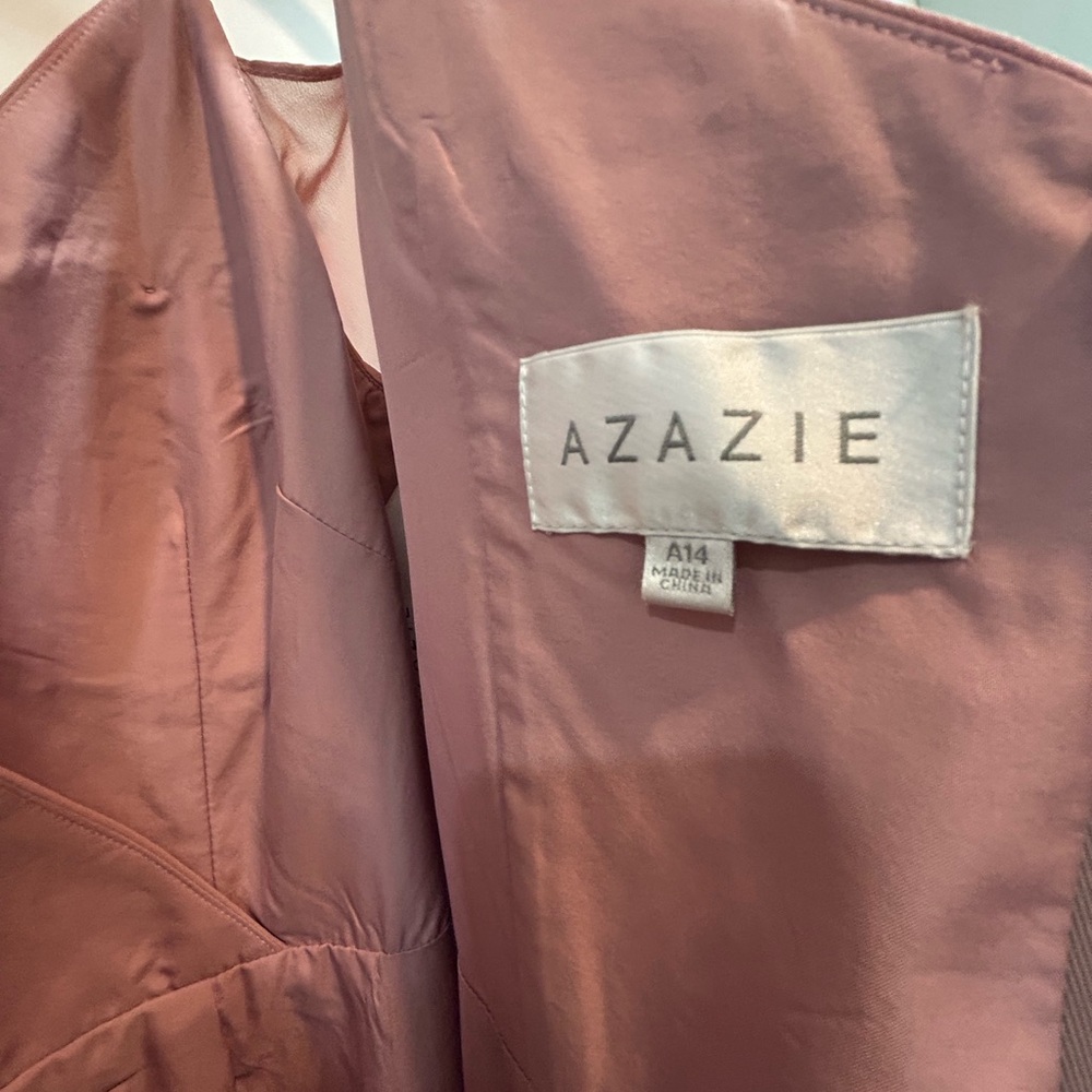 Azazie Mauve High Low Dress - Picture 4 of 5